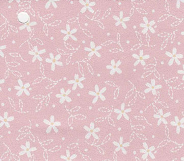 Dollhouse Miniature Pre-pasted Wallpaper, White Flowers On Pink